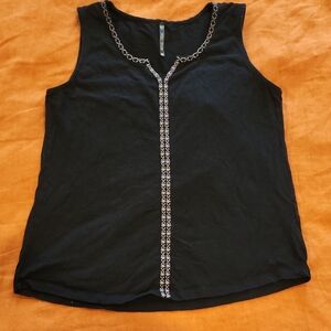 Patagonia Black Embellished Sleeveless Tank Top